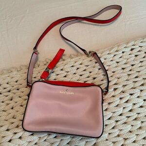 EUC Kate Spade pink/coral crossbody purse